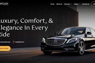 design wix limousine website chauffeur website airport transfer website