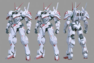 do mecha robot gundam illustrations