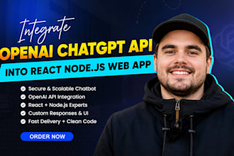integrate openai chatgpt api into react nodejs web app, secure chatbot claude ai