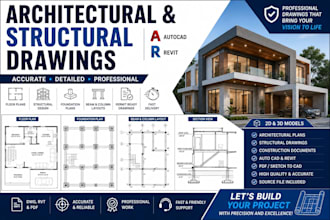 create professional architectural and structural drawings