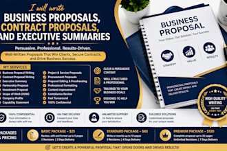 write business proposals, contract proposals and executive summaries