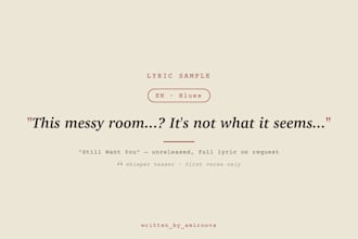 write custom song lyrics in english ukrainian or russian