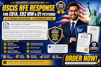 write uscis rfe response for eb1a eb2 niw o1 petition