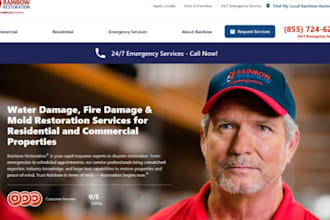 build wix water damage restoration website flood mold remediation website
