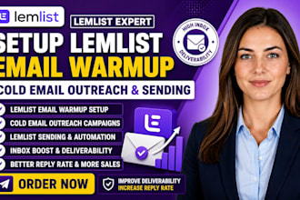 setup lemlist email warmup lemlist cold email outreach lemlist sending