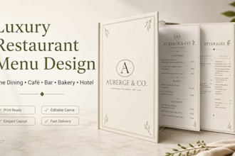 design a luxury fine dining restaurant menu