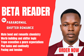 beta read your paranormal shifter romance and give honest feedback
