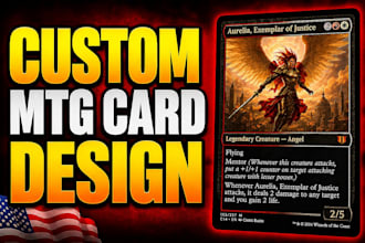 create custom mtg card design fantasy art mtg card alter anime tcg illustration