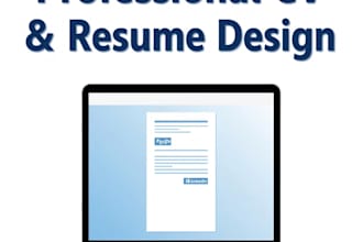 write and design a professional CV and resume for job