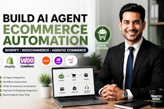 build ai agent ecommerce automation shopify woocommerce agentic commerce