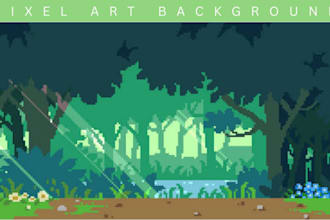 create pixel art animation, sprite sheet, game background and twitch overlay