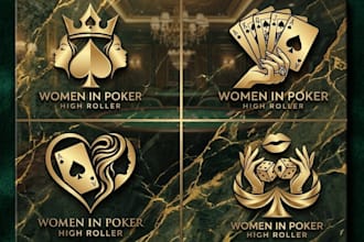 design professional poker chip or game, poker card, poker logo for your business
