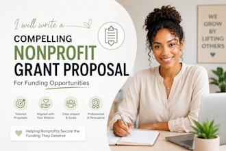 write a compelling nonprofit grant proposal for funding opportunities
