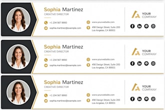 design branded clickable html email signature for gmail, outlook and apple mail