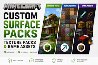 create minecraft style textures, pixel art, blocks, items and resource packs