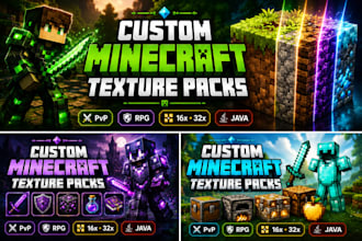 create minecraft style textures, pixel art, blocks, items and resource packs