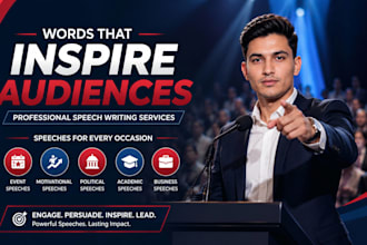 write a personalized event speech or vows and wedding toast