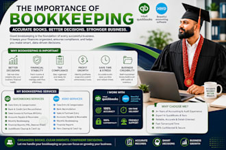 do quickbooks and xero bookkeeping, data entry, bank reconciliation, and cleanup