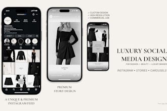 design luxury and professional posts and stories