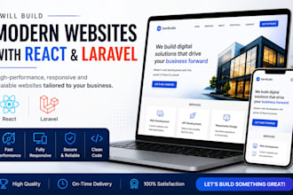 build a modern responsive website with react and laravel