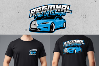 design a custom automotive logo for car shops, mechanics, and tshirt brand