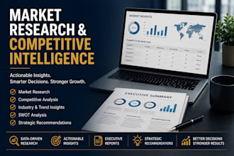 create a market research report and competitive analysis