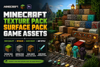 create minecraft textures, resource packs and pixel art assets