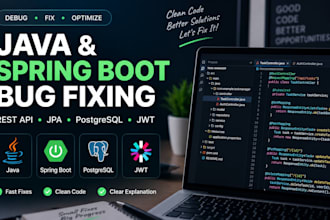 fix bugs and errors in your java spring boot application