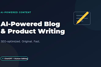 write SEO optimized blog posts and product descriptions with ai