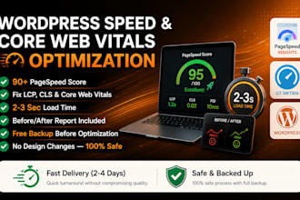 fix wordpress speed and optimize pagespeed and core web vitals