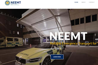 design wix nemt website medical transportation non emergency transport website