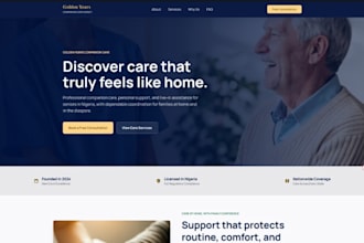 design wix companion care website senior care website home care agency website