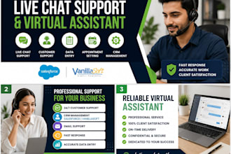 be your live chat support agent and virtual assistant
