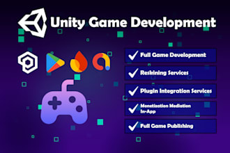 create any game using unity engine