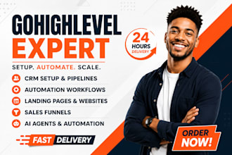 gohighlevel website CRM email sms automation workflows and sales funnels expert