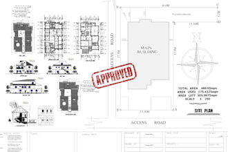design house permit plans for building permit approval in autocad