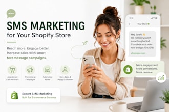 set up sms marketing campaigns and lead generation for shopify ecommerce store