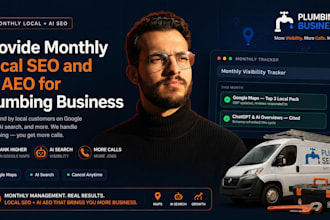 provide monthly local SEO and ai aeo for plumbing business