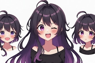 design pngtuber model or customized png tuber avatar, character