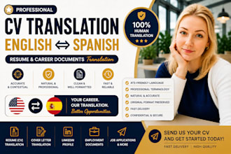 traducción profesional de CV inglés to español