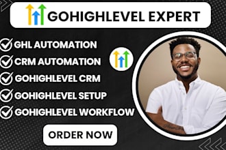setup gohighlevel CRM, pipeline, workflow and lead automation