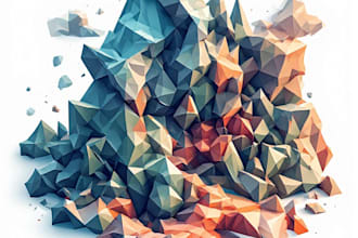 a professional geometric low poly illustration for you