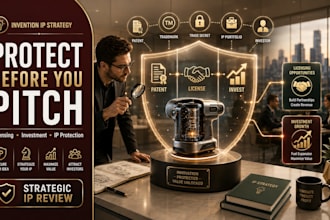 help you protect your invention before licensing or raising investment