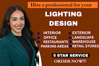 do professional lighting design, exterior and interior design using dialux evo
