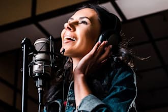 sing powerful female rock singer, female pop singer, rock vocalist, custom song