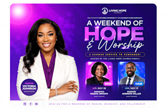 design professional church flyer, banner and event poster design
