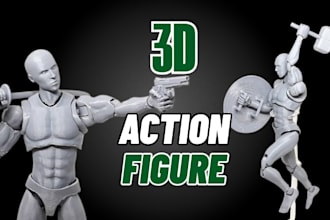 3d action figure, 3d figurine, articulated figure, 3d printing, 3d miniature