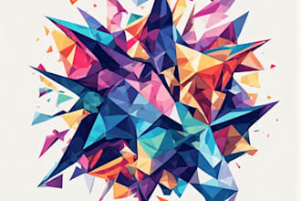design polygonal art low poly illustration art for you