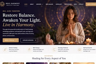 build wix holistic healing website reiki astrology website