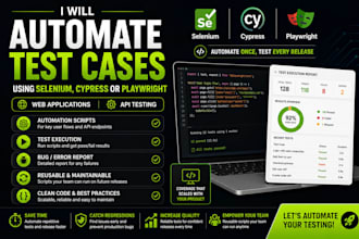 automate test cases using selenium, cypress or playwright